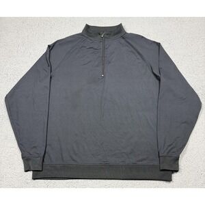 FootJoy Pullover Mens 2XL Black Quarter Zip Long Sleeve Golf Mock Neck Stretch